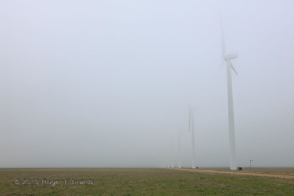 High Plains Fog (with wind farm)