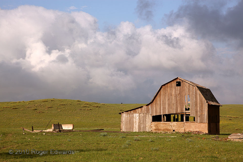 Abandoned on Wyoming Prairie (with convective cloud types)