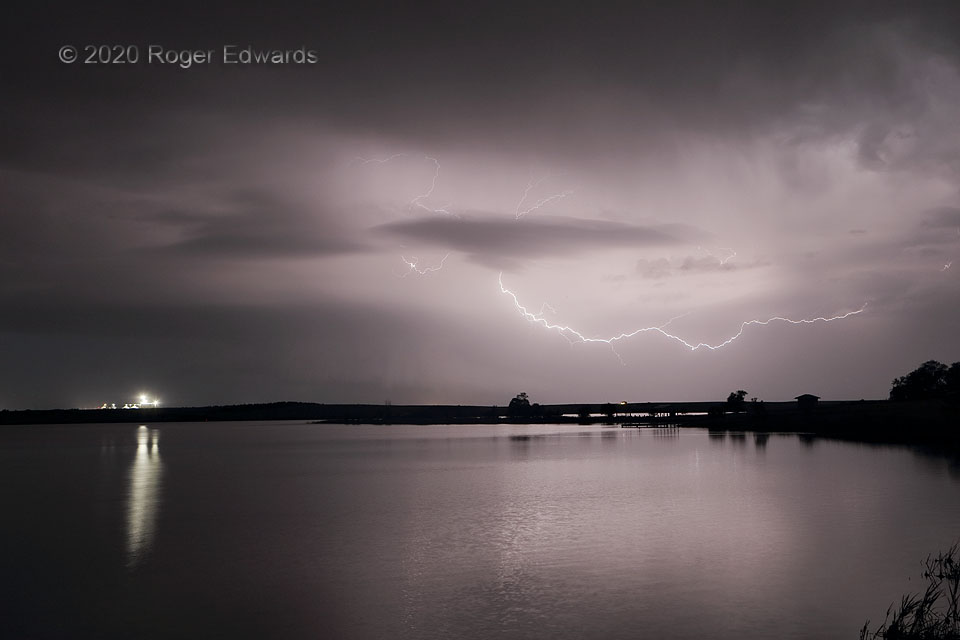 Prairie Lake Reflections (lightning)