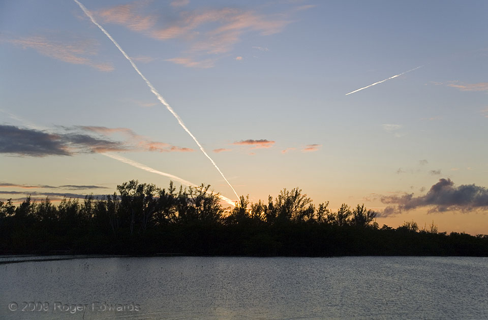 Contrails over the Keys