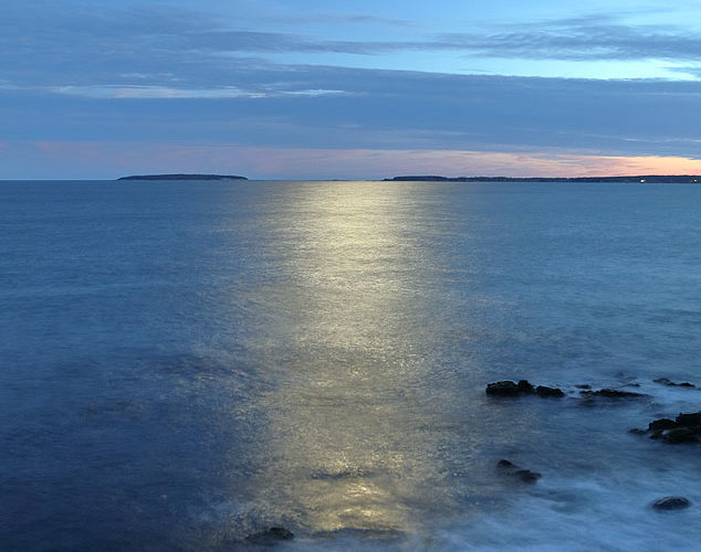 Maine Coast Moonrise