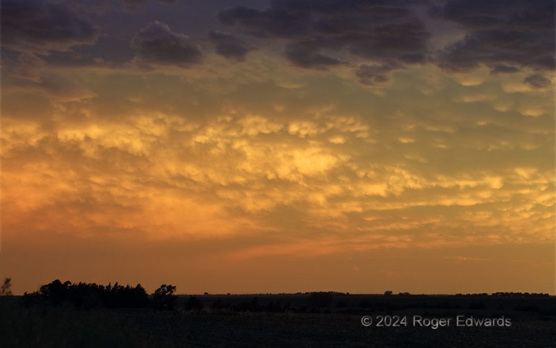 "Sandwiched" Sunset Mammatus