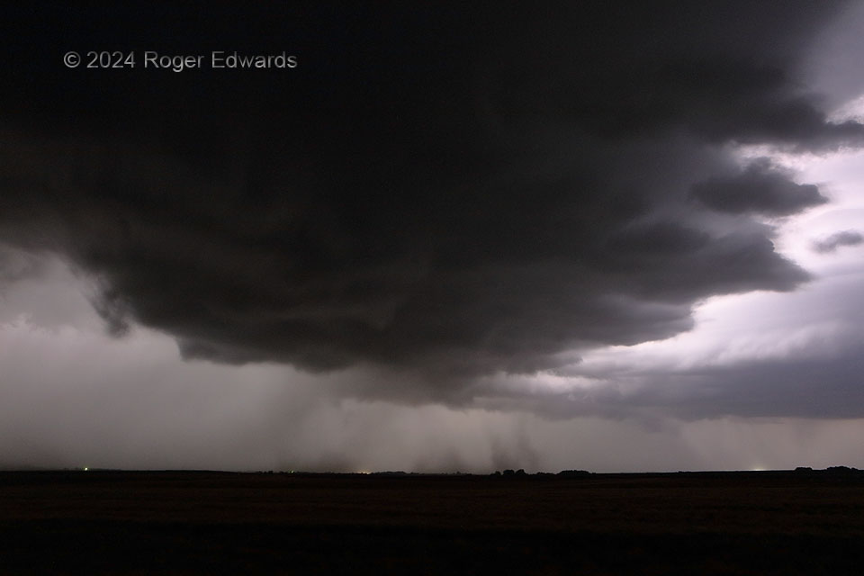 Night Mesocyclone:  Convergent, Rising Dust