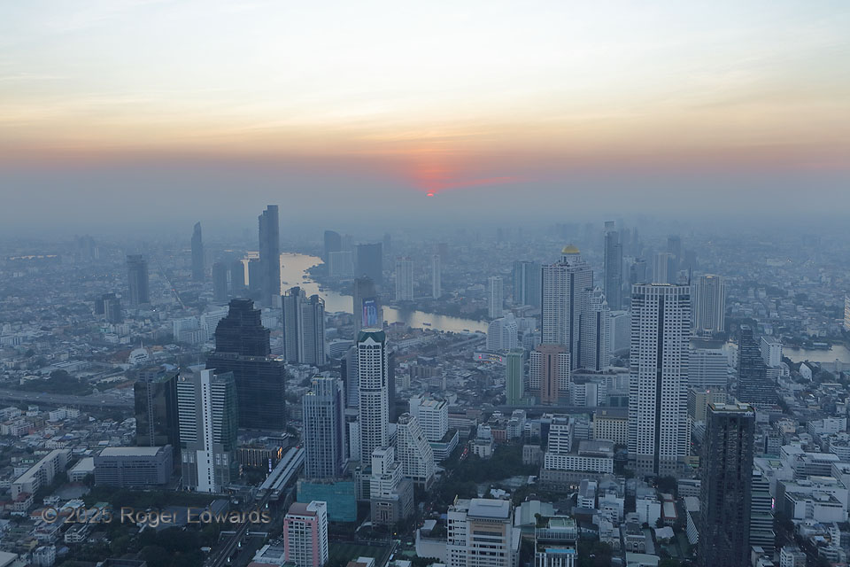 Polluted Bangkok Sunset