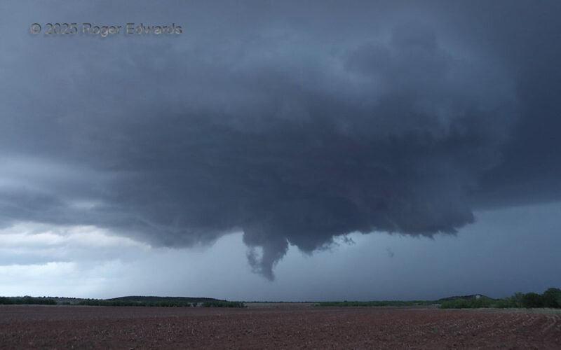Blue-Hour Wall Cloud and Funnel
