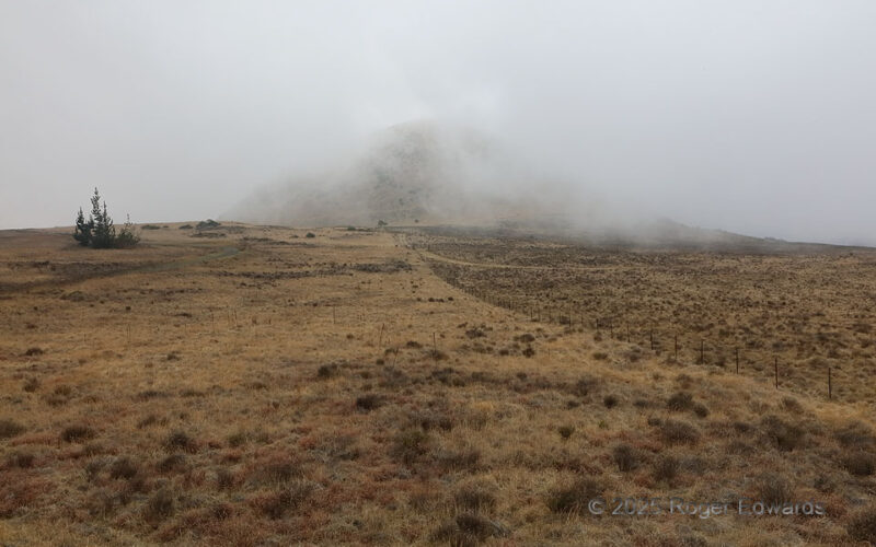 Fog Enshrouding Cinder Cone
