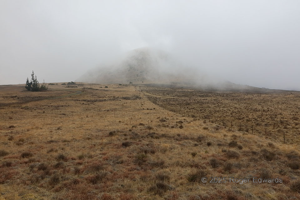 Fog Enshrouding Cinder Cone