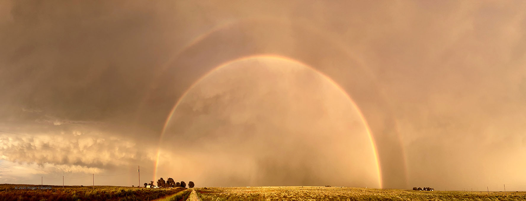 Near-Sunset Double Rainbow